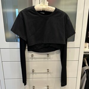 Jacquemus Layered Crop Tshirt